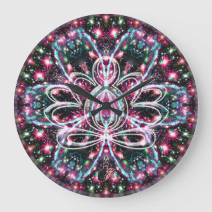 Horloge de Lotus de zen de phosphorescence