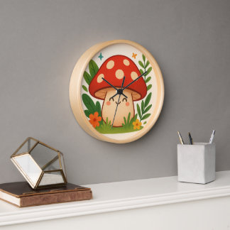 Horloge de maison décorative à illustration unique