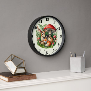 Horloge De mignons animaux mixtes