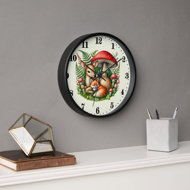 Horloge De mignons animaux mixtes (Bureau)