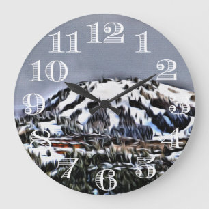 Horloge de montagne de ski