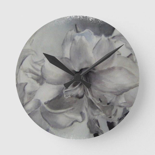 HORLOGE DE MUR AMARYLLIS NOIR ET BLANC (Recto)