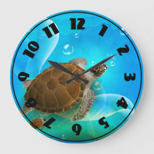 Horloge de natation de tortue