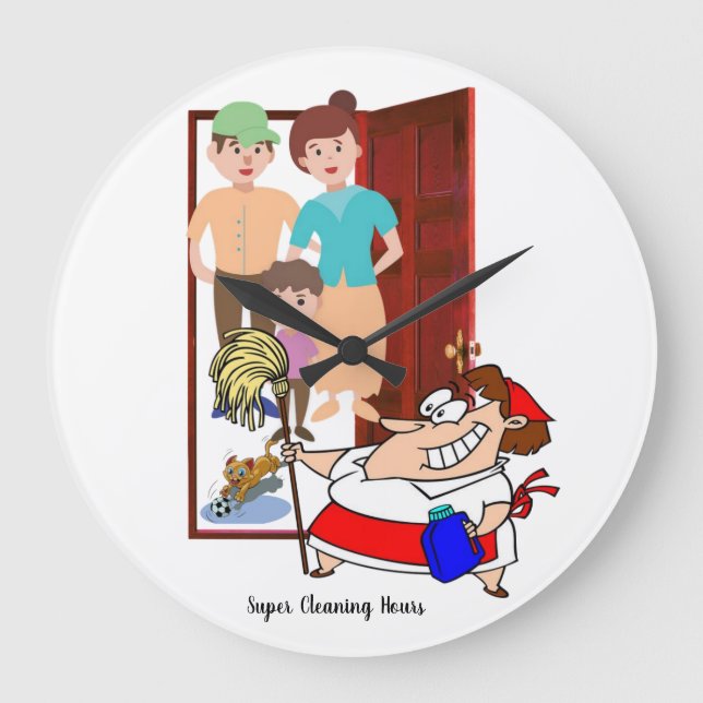 Horloge de nettoyage des super heures de la dame (Recto)