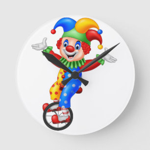 horloge de paroi avec clown