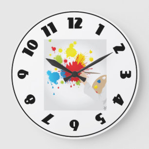 Horloge de peinture d'artiste