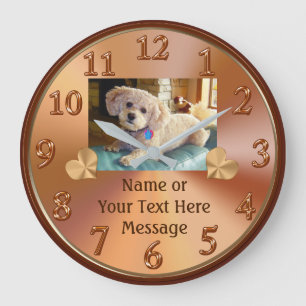 Horloge de photo avec votre IMAGE d'animal