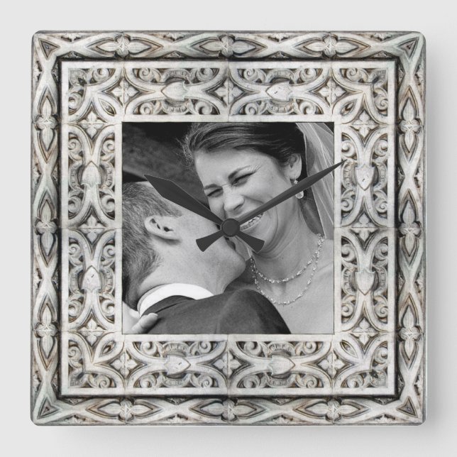 horloge de photo de mémoire de mariage (Recto)