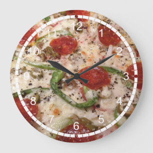 Horloge de pizza géniale