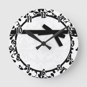 Horloge de ruban Damas noir et blanc