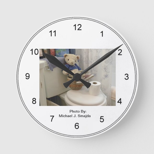 Horloge de salle de bains de nounours (Recto)