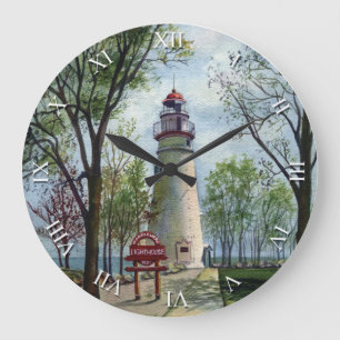 Horloge de série d'artiste - phare de Marblehead