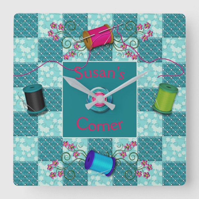 HORLOGE de SEWING/QUILT - PERSONNALISEZ AVEC LE (Recto)