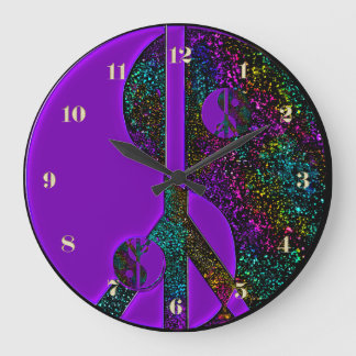 Horloge de signe de paix de Yin Yang de parties