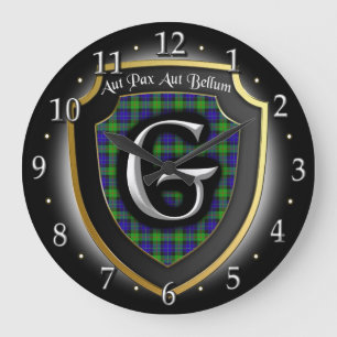 Horloge de tartan de Gunn de clan