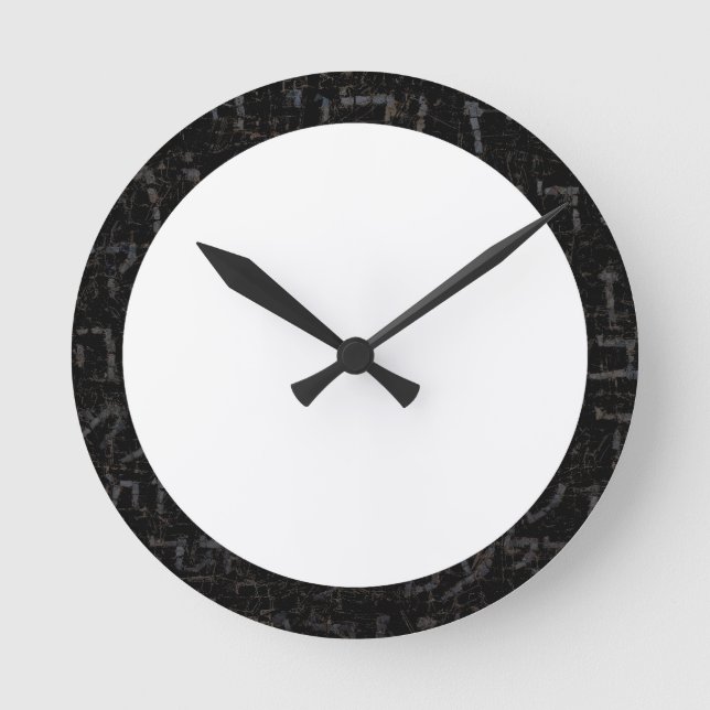 Horloge de texte hébraïque de forme ronde (Recto)