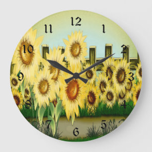 Horloge de tournesol jaune