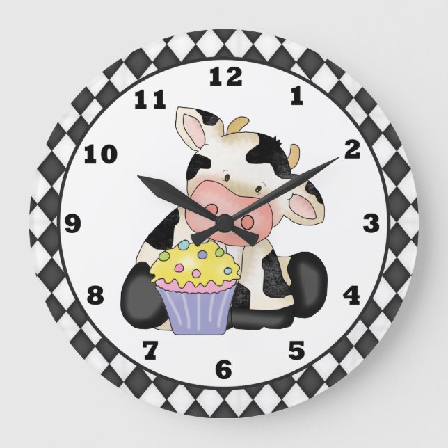 Horloge de vache à cupcake (Recto)