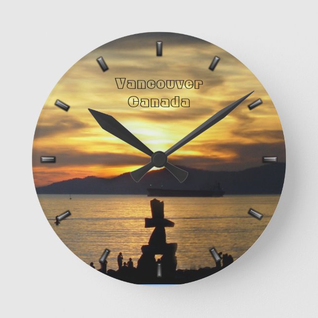 Horloge de Vancouver personnalisée Horloge murale  (Recto)