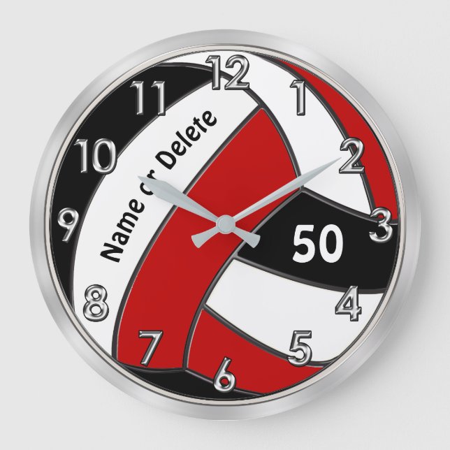 Horloge de volley-ball personnalisée, Chambre de v (Recto)