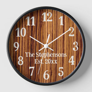 horloge de Zebrawood-regard