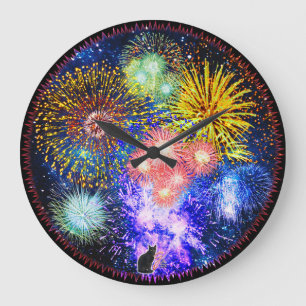 Horloge d'éclats de feux d'artifice
