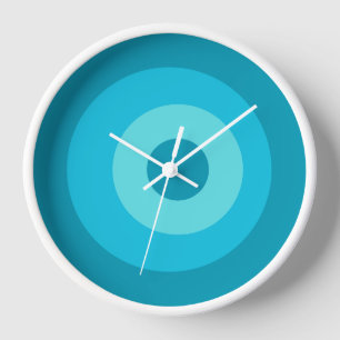 Horloge décontractée arrondie Turquoise