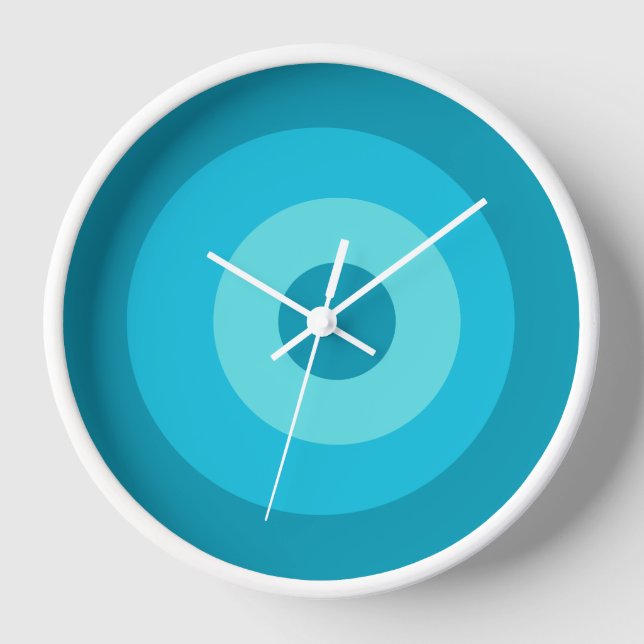 Horloge décontractée arrondie Turquoise (Recto)