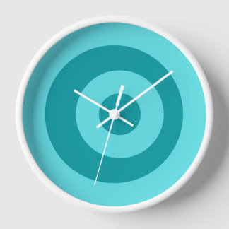 Horloge décontractée arrondie Turquoise