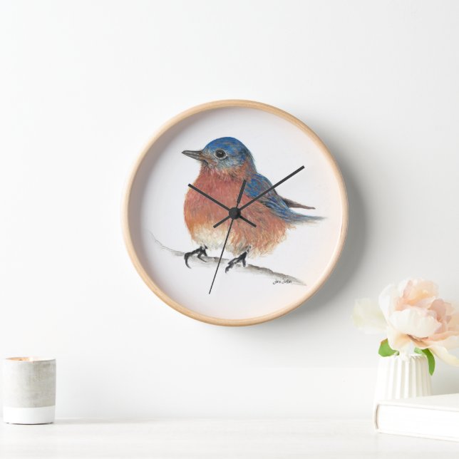 Horloge Décor du mur d'art de Bluebird (Maison)