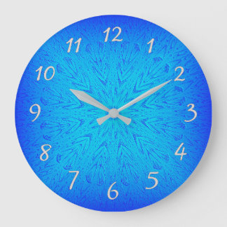 Horloge décorative murale bleue