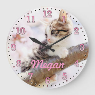 Horloge décorative personnalisée Kitten