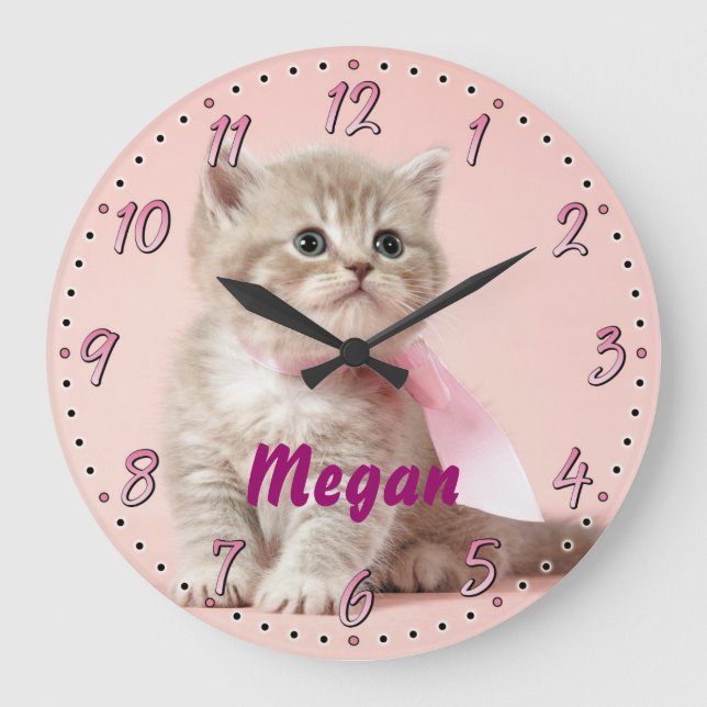 Horloge décorative personnalisée Kitten (Recto)