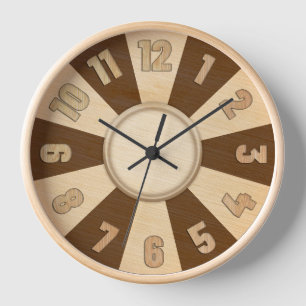 Horloge Delta, Décor mur en bois 3D
