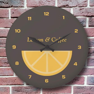 Horloge demi-tranche de citron avec nombre