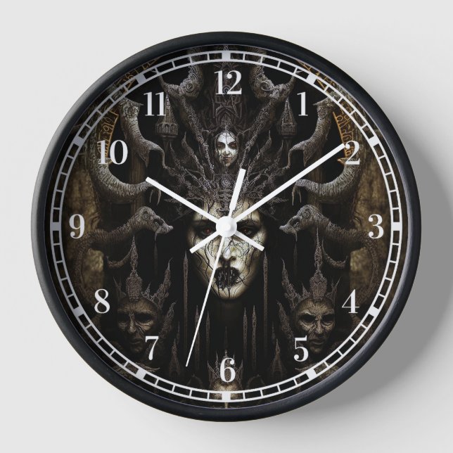 Horloge Demon Femme Monster Horreur Art (Recto)