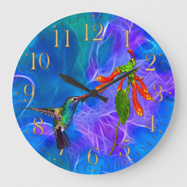 Horloge des amateurs d'art de colibris sauvages (Recto)