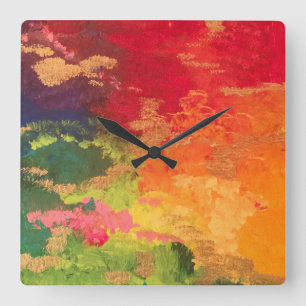 horloge des couleurs arc-en-ciel