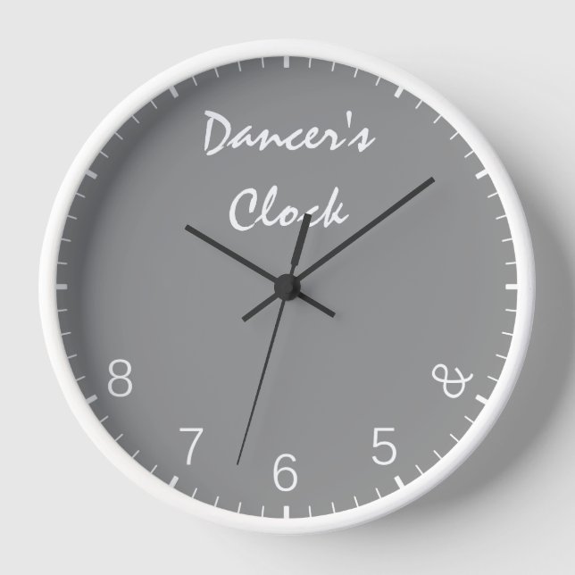 Horloge des danseurs gris - Danser drôle Humour (Recto)