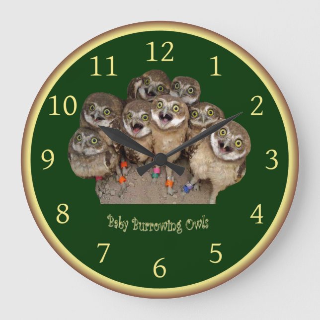 Horloge des enfants ~ Chouettes à l’arrachage des  (Recto)