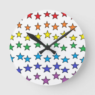Horloge des étoiles colorées