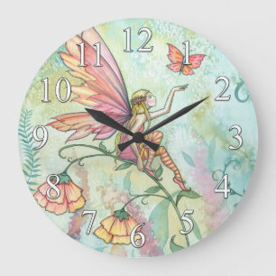 Horloge des fées et des papillons par Molly Harris