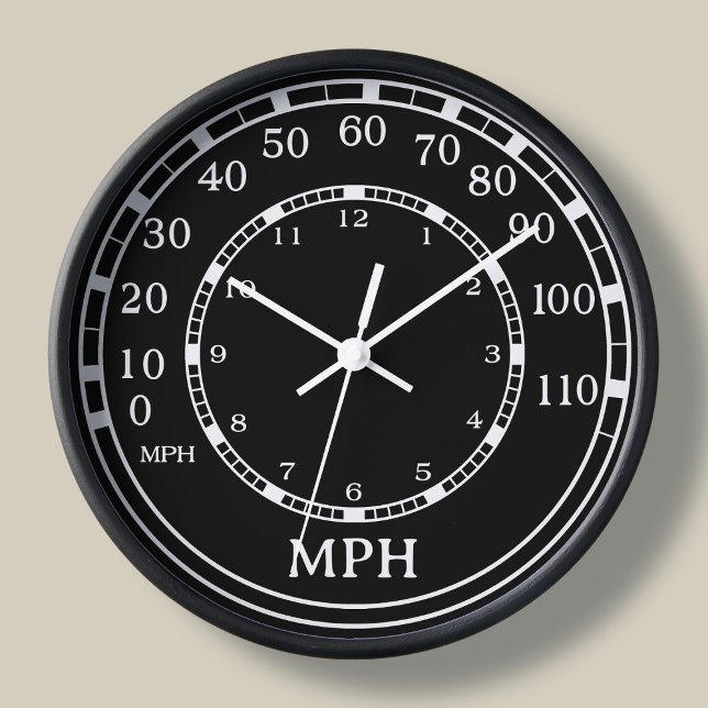 Horloge des figures de monogramme de la vitesse no (Add your initials!)