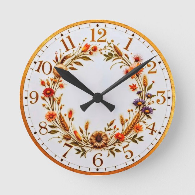 Horloge des fleurs botaniques (Recto)
