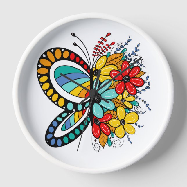 Horloge des fleurs de papillon du désert (Recto)
