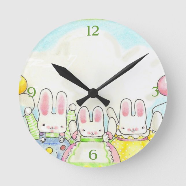 Horloge des lapins de ballon (Recto)