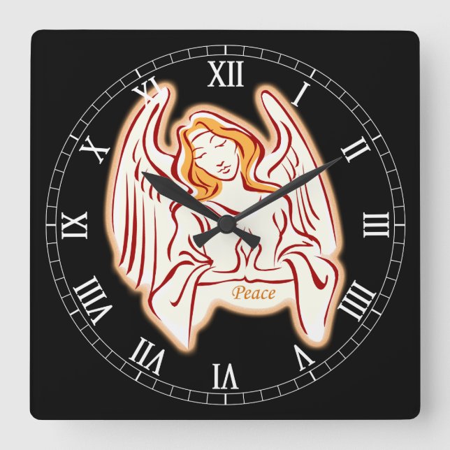 Horloge des numéros romains Carrés de l'Ange de la (Recto)