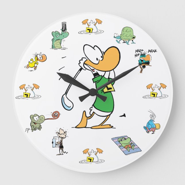 Horloge des personnages de Ding Duck Golf (Recto)