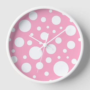 Horloge des points roses