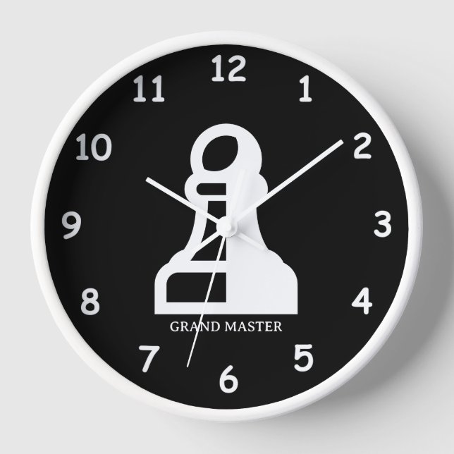 Horloge Design de l'horloge murale noire et blanche (Recto)